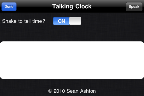 Talking Clock iPhone App