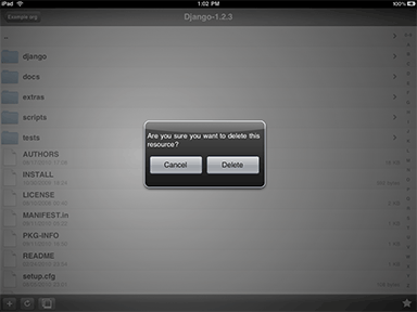 WebDAV local actions