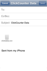 ClickCounter send data by email