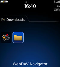 WebDAV Navigator for Blackberry